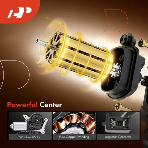 Miniatura 4 de A-Premium Regulador de Ventana Eléctrica Delantera Izquierda del Lado del Conductor con Motor de Repuesto para Ford E-150 2003-2014, E-250 Econoline