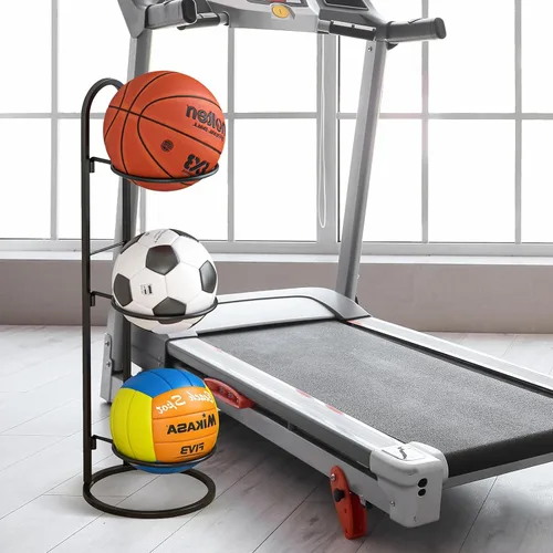 Miniatura 2 de AGTEK Estante de exhibición de bolas, organizador de garaje de almacenamiento, estante de bolas, organizador de equipo deportivo con 3 cestas