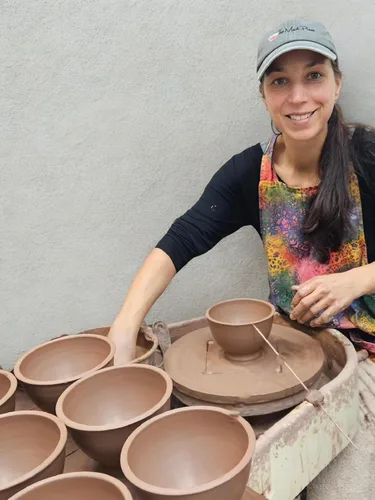 Miniatura 8 de Juego de 2 cuencos de sopa estilo granja con asas, grandes profundos, tazas colgantes de cocina, decoración de cerámica hecha a mano
