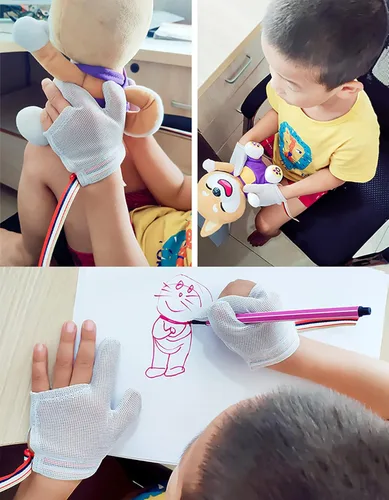 Miniatura 4 de YILIUJIU Deja de chupar el pulgar para niños para chupar el pulgar para detener la succión del pulgar y guantes anti succión de dedos (XXL)