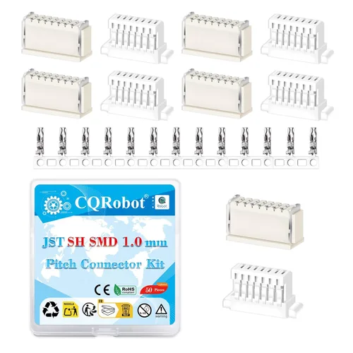 Miniatura 31 de CQRobot JST EL 4.5 mm de paso 2 pines conector electrónico IC macho, enchufes hembra carcasa y kit de terminales de crimpado en T macho/hembra. 50