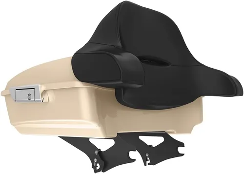 Miniatura 288 de King Tour Pack para Harley Alpine Green, cierre de paquete turístico, portaequipajes superior, soporte de montaje negro, placa de metal para Harley