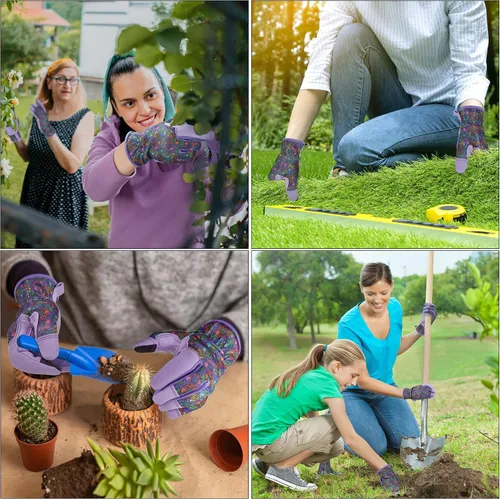 Miniatura 6 de Guantes de Jardinería OIZEN para Mujeres y Hombres, Guantes de Jardín con Pantalla Táctil, Guantes de Trabajo a Prueba de Espinas y Pinchazos
