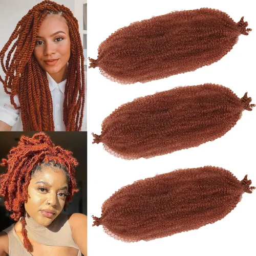 Miniatura 53 de Marley Twist - Cabello trenzado de 10 pulgadas, cabello trenzado preseparado y afro trenzado, 8 paquetes para rastas sintéticas desgastadas