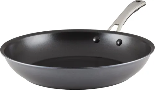 Miniatura 14 de Rachael Ray Cook + Create Sartén para Freír Anodizada Dura Antiadherente, 10 Pulgadas - Negro