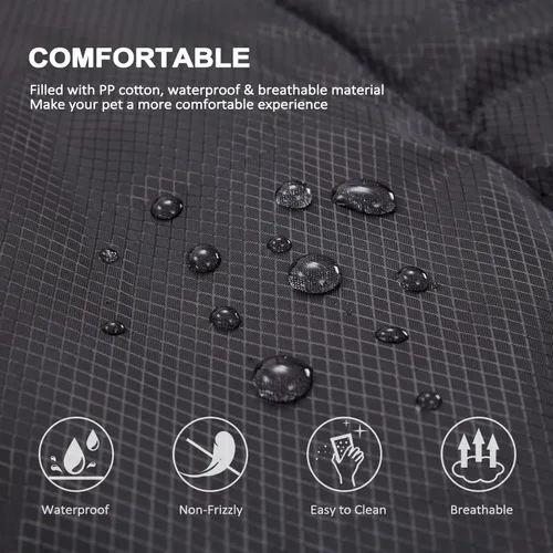 Miniatura 2 de BDEUS Cama de viaje para perro, alfombra para acampar al aire libre, tapete portátil con asa, fácil de limpiar, impermeable, portátil y resistente