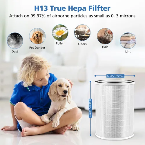 Miniatura 4 de Filtro HEPA KILO Verdadero para Afloia KILO, KILOPLUS, KILOPRO, MIRO, MIRO PRO y para MORENTO MR-Kilo, Purificador de Aire Kalo, Filtración de 3