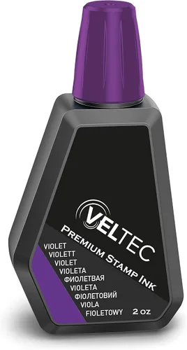 Miniatura 2 de Veltec Tinta de repuesto prémium para usar con sellos autoentintados, fechadores y almohadillas de sello de goma, 2 onzas (negro)