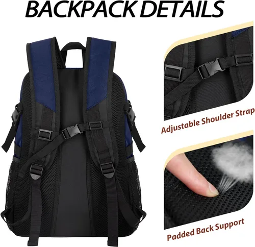 Miniatura 5 de LARIPOP Basketball Backpack with Ball Compartment - Ventilated Shoe Pocket Fits US Size 15, Water Resistant 30L Sports Bag for Men Women Teen
