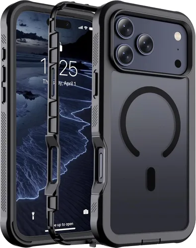 Miniatura 55 de jaroco - Funda magnética compatible con MagSafe para iPhone 11 de 6.1 pulgadas; protección de grado militar contra caídas, de doble capa