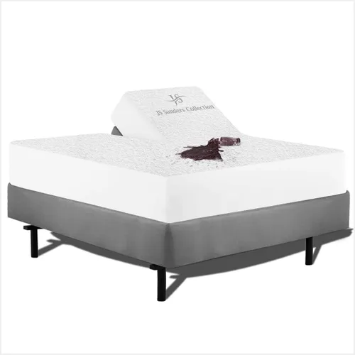 Miniatura 9 de Flex Head - Protector de colchón impermeable tamaño Queen para camas ajustables con números de sueño, 100% algodón de rizo, estilo ajustado de 34
