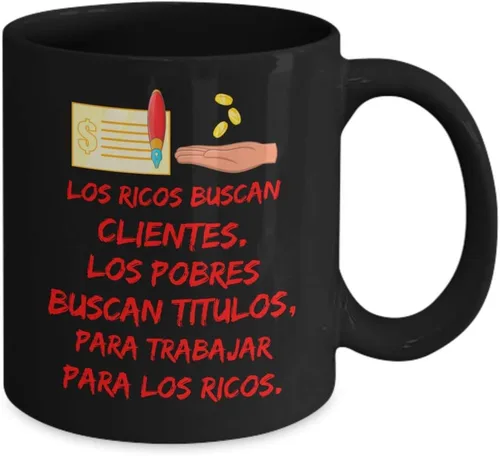 Miniatura 2 de Regalo para amigas Taza de café para hija Perfecto regalo para navidad, graduados, profesionales y estudiantes Vaso con afirmaciones Negro