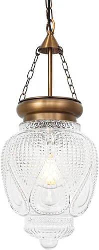 Miniatura 18 de Lámparas colgantes de latón antiguo cepillado para isla de cocina, accesorios de iluminación de altura ajustable, lámpara colgante vintage con Dorado