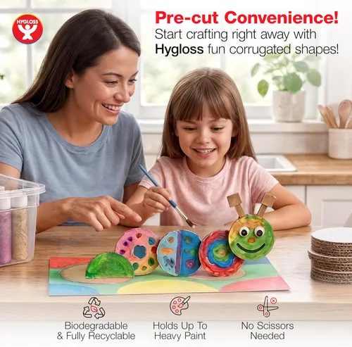Miniatura 2 de Hygloss Productos Formas geométricas corrugadas Artes y manualidades ideales, bueno para el hogar o clase-Actividad STEM para niños, surtido