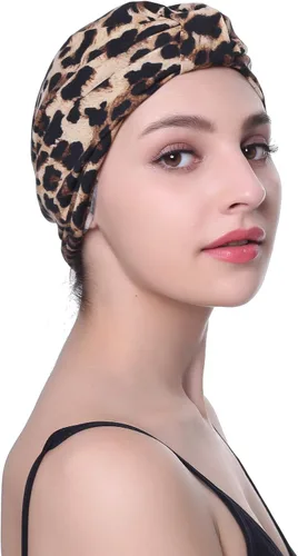 Miniatura 3 de Gorra estilo turbante de algodón con estampado floral, para dormir, para mujer de Ever Fairy , talla única