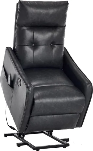Miniatura 10 de Silla reclinable eléctrica con elevación Trustyue con calor y masaje, sillas elevadoras para asistencia al estar de pie, silla pequeña con elevación