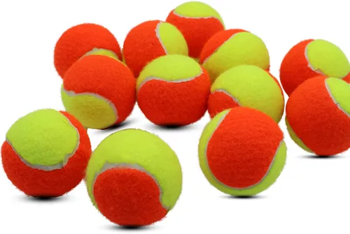 Miniatura 5 de Magicorange Pelotas de tenis, paquete de 12 pelotas de tenis de baja compresión para principiantes, jóvenes, niños, entrenamiento con bolsa de malla