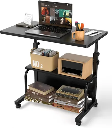 QZMDSM Escritorio portátil con ruedas de altura ajustable para espacios pequeños, escritorio de computadora de 32 pulgadas, mesas de dibujo con