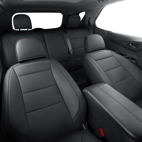 Miniatura 7 de RISINGSTAR Fundas de Asiento Terrain, aptas para GMC Terrain SUV 2018-2024 con asientos traseros divididos, piel sintética impermeable