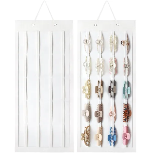 Miniatura 11 de SMUK Organizador de pinzas para mujeres, soporte colgante para pinzas de pelo para niñas, soporte de almacenamiento para horquillas de arcoíris