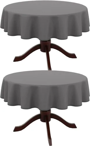 Miniatura 33 de AUSSPVOCT 2 manteles de lino texturizado para mesa rectangular, 52 x 70 pulgadas, mantel rectangular impermeable, lavable, tela para mesa