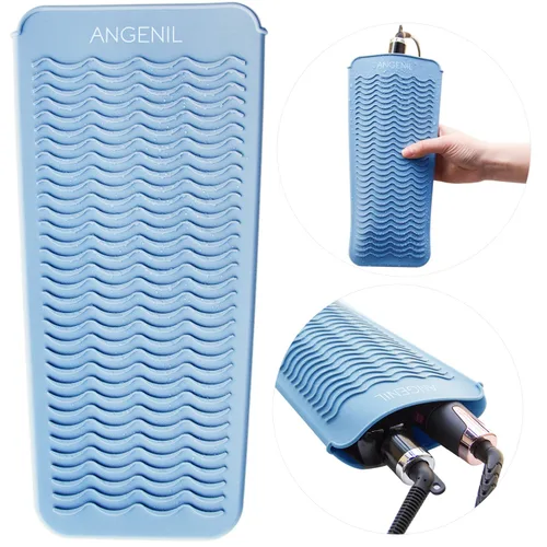 Miniatura 6 de ANGENIL Funda de almohadilla de silicona resistente al calor para varita rizador de pelo portátil, plancha plana de titanio y turmalina cerámica