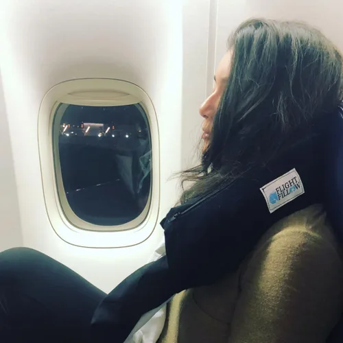Miniatura 7 de Flight Fillow Almohada de cuello rellenable para viajes, almohada de avión para vuelos largos, almohada de viaje plegable para soporte de cuello