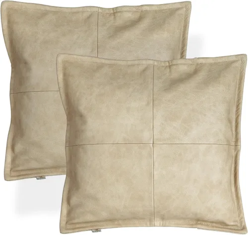 Miniatura 28 de LL LEATHER LOVERS Funda de almohada de piel de cordero - Funda de cojín para sofá, fundas decorativas para sala de estar y dormitorio, 20 x 20 Negro