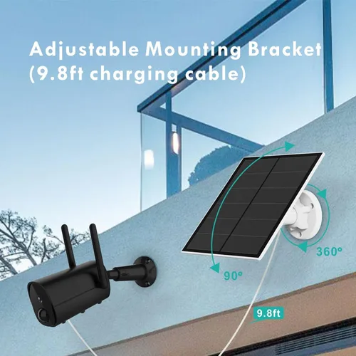 Miniatura 5 de Panel solar de 5 W para cámara de seguridad al aire libre, cargador de panel solar USB de 5 V compatible con cámara de batería recargable