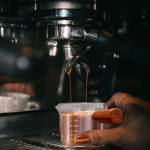 Miniatura 6 de Tazas medidoras de espresso con asa, vaso de chupito de espresso de 2.5 onzas, accesorios de barista, tazas pequeñas de vidrio de borosilicato