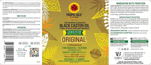 Miniatura 7 de Tropic Isle Living Aceite de Ricino Negro Jamaiquino 8oz - Para el Crecimiento del Cabello, Acondicionamiento de la Piel, Cejas y Pestañas, Cuidado