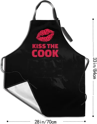 Miniatura 3 de Delantal ajustable con babero para hombres y mujeres, chef, cocina, barbacoa, parrilla