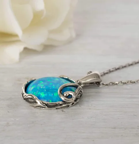 Miniatura 9 de Collares de plata de ley 925 con piedras preciosas para mujer, piedra natal, collares con colgante de plata, collar de plata de declaración de plata