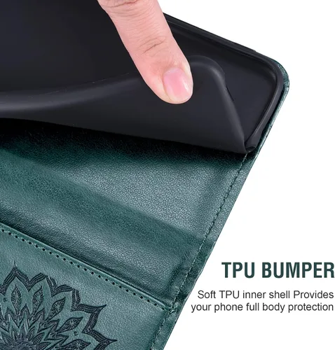 Miniatura 5 de Funda de teléfono para Samsung Galaxy A50 con protector de pantalla de vidrio templado, funda magnética de cuero, soporte para tarjetas, accesorios