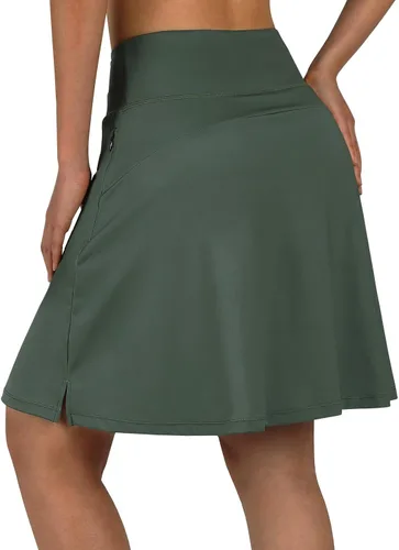 Miniatura 34 de ANIVIVO Faldas pantalón para mujer de 20 pulgadas de longitud a la rodilla, faldas deportivas de pickleball para tenis, golf y pickleball
