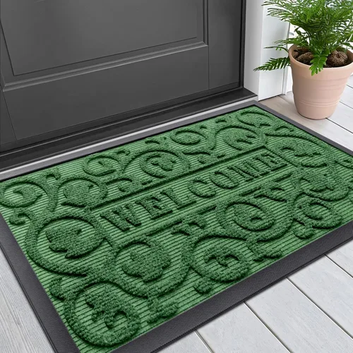 Miniatura 99 de Smiry - Felpudo para puerta principal y entrada interior y exterior, resistente, de caucho natural, atrapa la suciedad y la humedad delgado, diseño