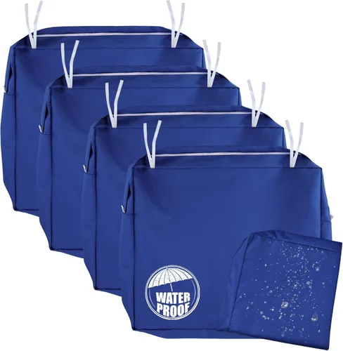 Miniatura 23 de NettyPro Fundas de Cojines de Asiento de Repuesto para Sillas de Patio, Resistentes al Agua con Protección UV, Fundas Deslizantes para Cojines