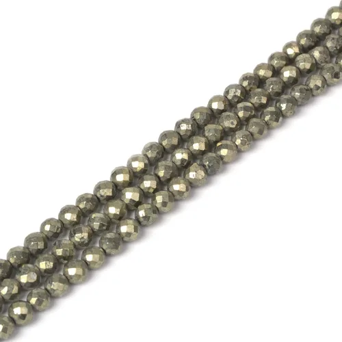 Miniatura 96 de Cuentas redondas facetadas de aguamarina natural de 4mm cuentas sueltas de 16 pulgadas para hacer joyas con cuentas