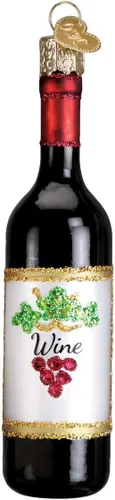Miniatura 6 de Old World Christmas - Adorno de vidrio soplado en forma de barril de vino para árbol de Navidad, decoración festiva artesanal, colección de bebidas