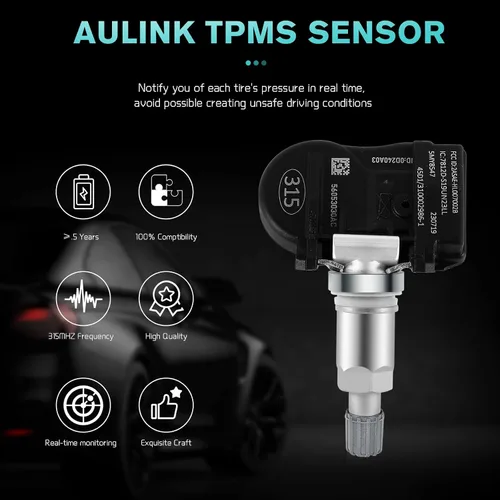 Miniatura 2 de AULINK 56053030AC 56029465AB Sensores TPMS de presión de neumáticos para Jeep Compass Grand Cherokee Liberty Patriot, Dodge Magnum Grand Caravan