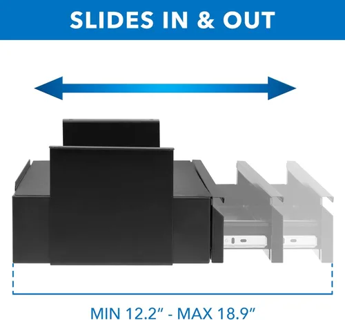 Miniatura 9 de Mount-It! Kit de cajón extraíble para debajo del escritorio con estante para laptop y tablet, organizador de almacenamiento de oficina, se monta