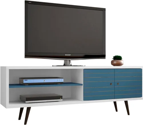 Miniatura 9 de Manhattan Comfort Liberty Soporte de TV Moderno de Mediados de Siglo para Televisores de hasta 46 Pulgadas, Centro de Entretenimiento