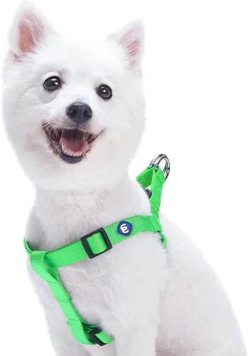 Miniatura 7 de Blueberry Pet Essentials Step-in - Arnés para perro, tamaño mediano, chaleco ajustable rosa fucsia, nailon sólido clásico para perros machos