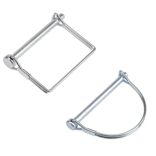 Miniatura 2 de 20 piezas de pasador de bloqueo de eje de seguridad de 1/4 de pulgada de diámetro en 2 formas de cuadrado y arco para remolques de granja, carros