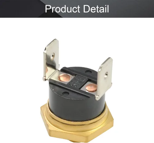 Miniatura 4 de Fielect Interruptor de control de temperatura del termostato KSD301, ajuste Snap Disc Interruptor de temperatura 257.0 °F Cobre M5 normalmente