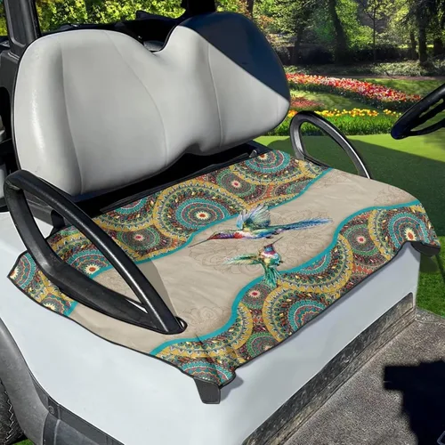Miniatura 48 de Suobstales Fundas de Asiento para Carrito de Golf/Toalla de Asiento, Almohadillas de Asiento Transpirables para Carrito de Golf, Manta para Club