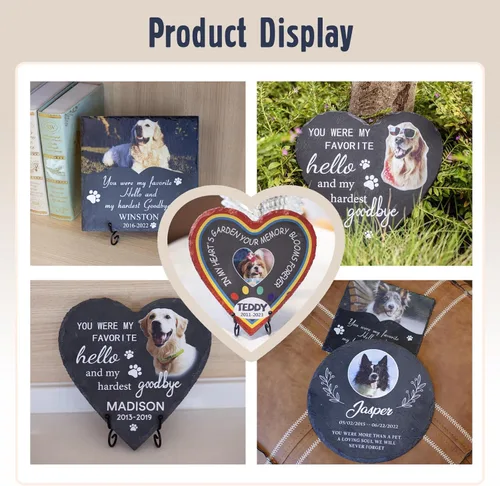 Miniatura 5 de Baosity Piedras conmemorativas para mascotas: regalos para perros y gatos por pérdida, monumentos conmemorativos del puente arcoíris 003