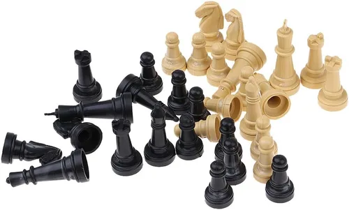 Miniatura 7 de 32 piezas de plástico tradicional torneo accesorios de ajedrez peones ajedrez