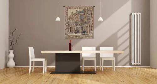 Miniatura 5 de C Charlotte Home Furnishings Inc Maison de Cygne - Tapiz belga para colgar en la pared, mezcla de algodón y poliéster, arte de pared, 21 x 18