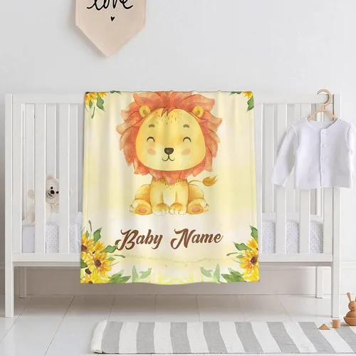 Miniatura 9 de Mantas de bebé personalizadas con diseño de animales, manta personalizada con nombre para niños y niñas, manta de bebé personalizada, regalos